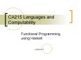 CA215 Languages and Computability PowerPoint PPT Presentation