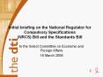 Initial briefing on the National Regulator for Compulsory Specifications (NRCS) Bill and the Standards Bill PowerPoint PPT Presentation