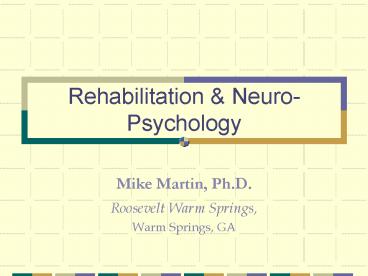 Rehabilitation