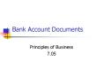 Bank Account Documents PowerPoint PPT Presentation