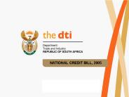 NATIONAL CREDIT BILL, 2005