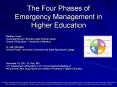 The Four Phases of Emergency Management in Higher Education PowerPoint PPT Presentation