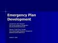Emergency Plan Development PowerPoint PPT Presentation