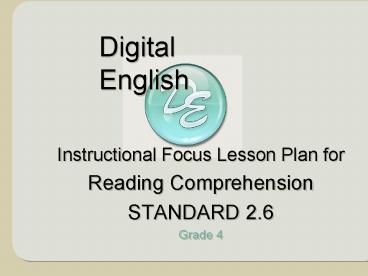Instructional Focus Lesson Plan for