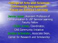 College of Arts and Sciences Community Engagement: Focus on Service Learning PowerPoint PPT Presentation