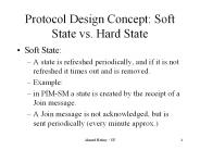 Protocol Design Concept: Soft State vs. Hard State