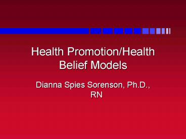 Health PromotionHealth Belief Models