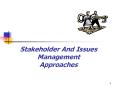 Stakeholder And Issues Management Approaches PowerPoint PPT Presentation