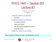 PHYS 1441-501, Summer 2004