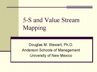 5S and Value Stream Mapping