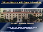 THE ARISTOTLE UNIVERSITY OF THESSALONIKI