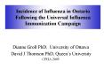 Incidence of Influenza in Ontario Following the Universal Influenza Immunization Campaign PowerPoint PPT Presentation