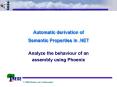 Automatic derivation of Semantic Properties in 'NET PowerPoint PPT Presentation