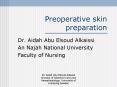 Preoperative skin preparation PowerPoint PPT Presentation