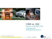 CMM vs. ISO