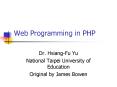 Web Programming in PHP PowerPoint PPT Presentation