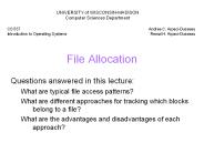 File Allocation