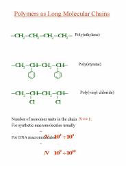 Polymers as Long Molecular Chains