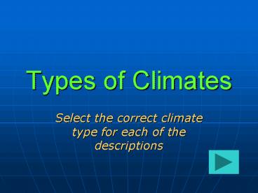 Types of Climates