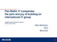 PanBaltic IT companies: the pain and joy of building an international IT group InfoBalt Investors Le PowerPoint PPT Presentation