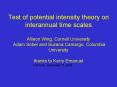 Test of potential intensity theory on interannual time scales Allison Wing, Cornell University Adam PowerPoint PPT Presentation