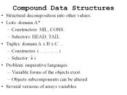 Compound Data Structures