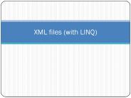 XML files with LINQ