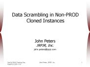 Data Scrambling in Non-PROD Cloned Instances
