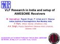 VLF Research in India and setup of AWESOME Receivers PowerPoint PPT Presentation