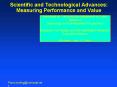 Scientific and Technological Advances: Measuring Performance and Value PowerPoint PPT Presentation