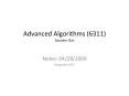 Advanced Algorithms (6311) Gautam Das PowerPoint PPT Presentation