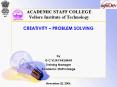 ACADEMIC STAFF COLLEGE Vellore Institute of Technology PowerPoint PPT Presentation