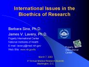 Barbara Sina, Ph.D.