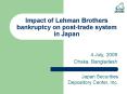 Impact of Lehman Brothers bankruptcy on post-trade system in Japan PowerPoint PPT Presentation