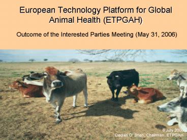 Outcome of the Interested Parties Meeting May 31, 2006