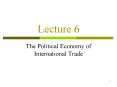 The Political Economy of International Trade PowerPoint PPT Presentation