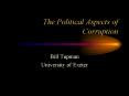 The Political Aspects of Corruption PowerPoint PPT Presentation