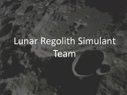 Lunar Regolith Simulant Team