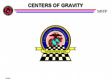 CENTERS OF GRAVITY