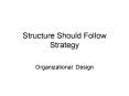Structure Should Follow Strategy PowerPoint PPT Presentation