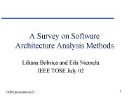 A Survey on Software Architecture Analysis Methods