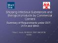 Shipping Infectious Substances and Biological products by Commercial Carriers PowerPoint PPT Presentation