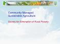 Community Managed Sustainable Agriculture PowerPoint PPT Presentation