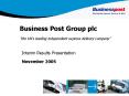 Business Post Group plc the UKs leading independent express delivery company PowerPoint PPT Presentation