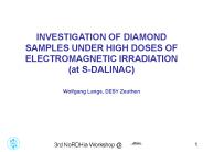 DIAMOND ACTIVITIES DESY Zeuthen