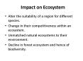Impact on Ecosystem PowerPoint PPT Presentation
