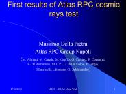 First results of Atlas RPC cosmic rays test