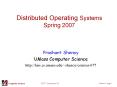 Distributed Operating Systems Spring 2007 PowerPoint PPT Presentation