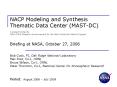 NACP Modeling and Synthesis Thematic Data Center (MAST-DC) A project funded by NASA 2005 Research Announcement for the North American Carbon Program  Briefing at NASA, October 27, 2006 PowerPoint PPT Presentation