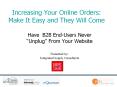 Increasing Your Online Orders: Make It Easy and They Will Come PowerPoint PPT Presentation